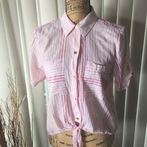 Michael Kors Women's Button Up Short Sleeve Size M